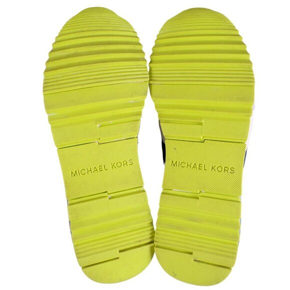 MK Michael Kors Allie Stride Extreme Mixed Media Trainers Blue Gray US 7M #555 - Picture 7 of 10